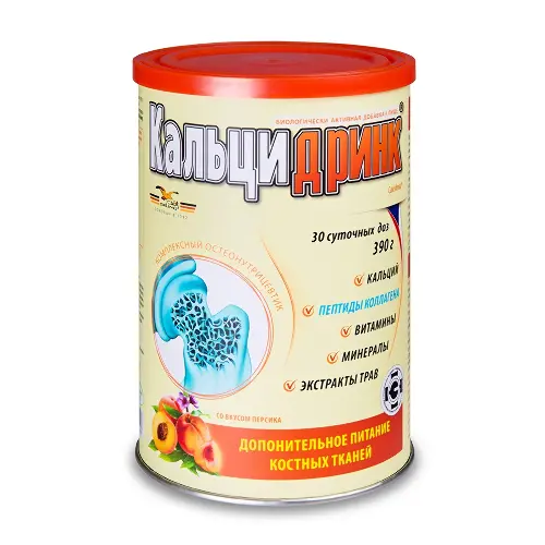 693143 Кальцидринк вкус персика порошок 390 г.