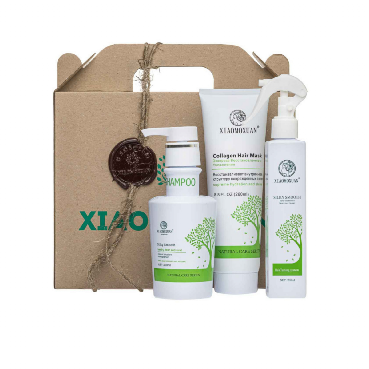 Набор с Silky Smooth №3 Set, восстановление, шампунь с чайным деревом, 3 шт